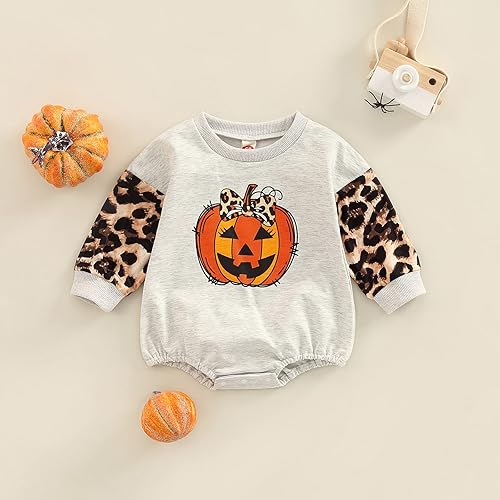 Miniatura 9 de Lamuusaa Traje de Halloween para bebé recién nacido, niña y niño, sudadera de fantasma, mameluco de gran tamaño, ropa de Halloween