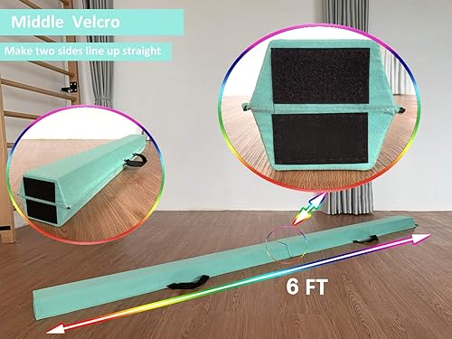 Miniatura 3 de Viga de equilibrio plegable de 8 pies  9 pies - Extra firme - Cubierta de gamuza - Parte inferior antideslizante con bolsa de transporte para niños