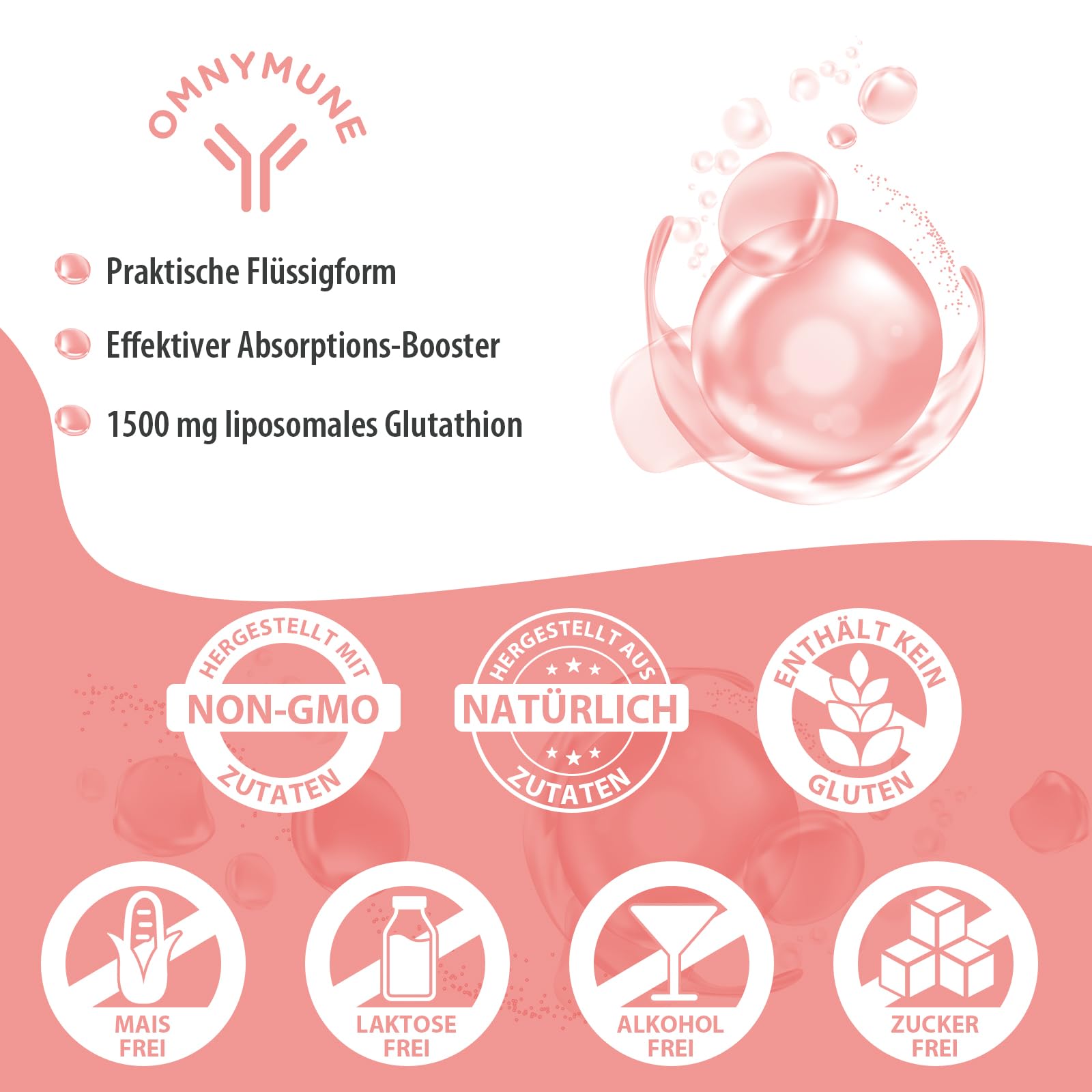 Liposomales Glutathion 1500 mg, glutathion-Flüssigkeit mit Vitamin C, L- Glutathion reduziert (GSH), Vegan, Flüssig 60 ml : Amazon.de: Drogerie &  Körperpflege