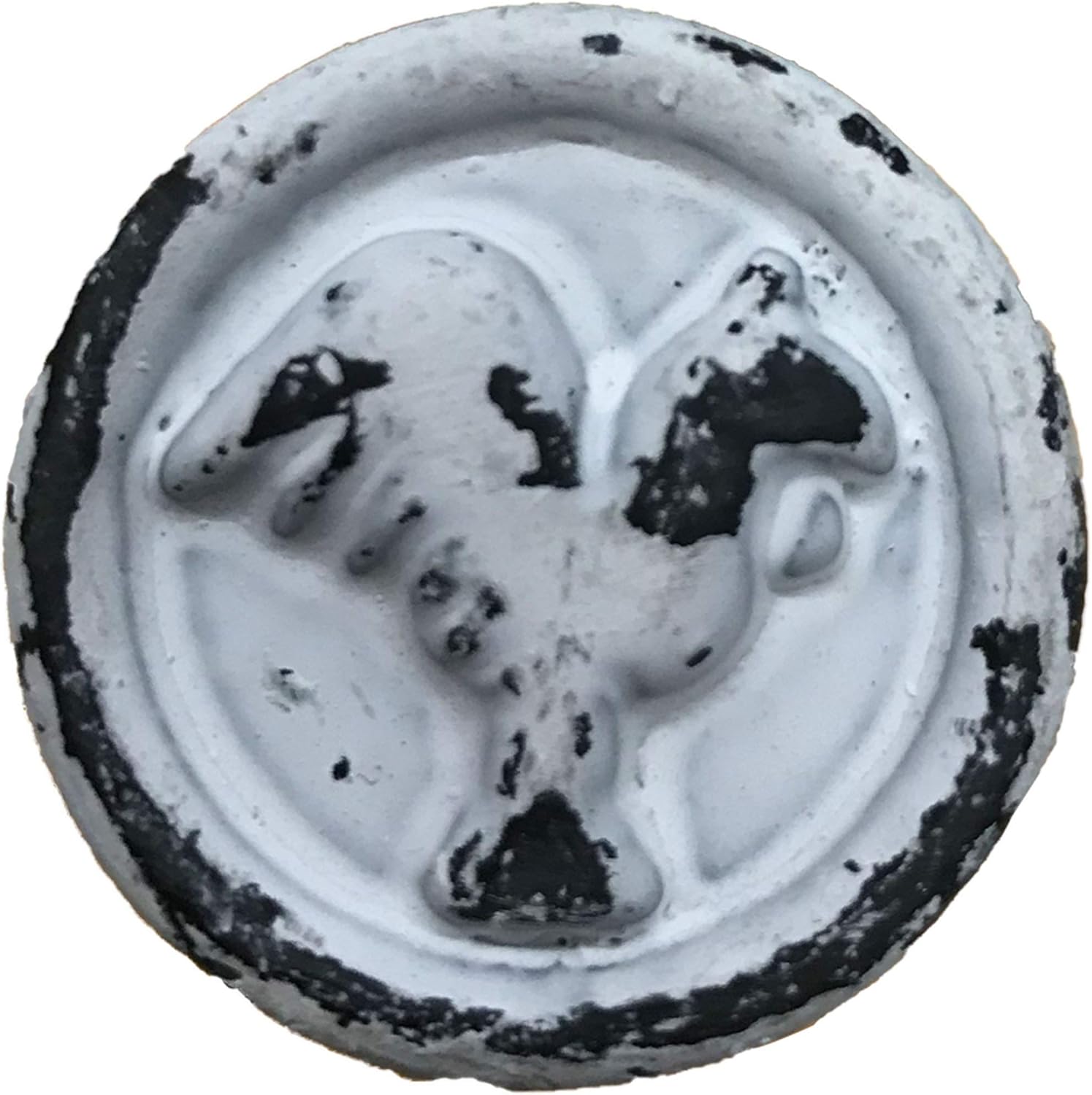 1.5"- Rooster - BB-390 - Cabinet Knob Handle - for Gate, Drawer, Cabinet - White-Black Finish for Interior & Exterior Designing - BB-390 (10)