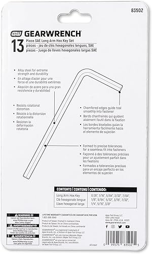 Miniatura 10 de GEARWRENCH Juego de llaves hexagonales métricas de brazo largo de 9 piezas - 83519