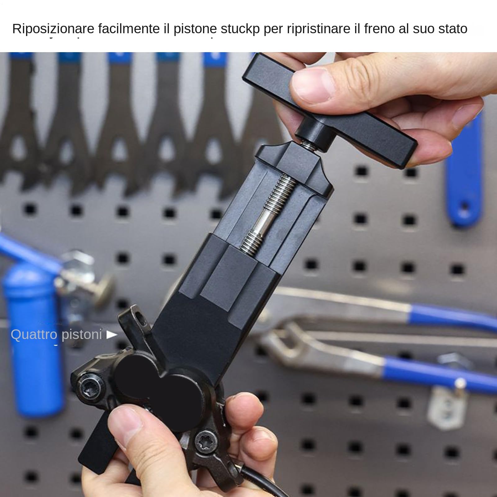 Generico Narzędzie kompresyjne, narzędzie tłokowe hamulcowe z długą rączką - narzędzie mechaniczne do sprężarki powiększającej, do motocykla i roweru samochodowego