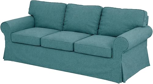 Miniatura 28 de Funda de repuesto para sofá UPPLAND resistente hecha compatible con funda de sofá IKEA UPPLAND 3 de tres plazas, color beige (poliéster) Uppland