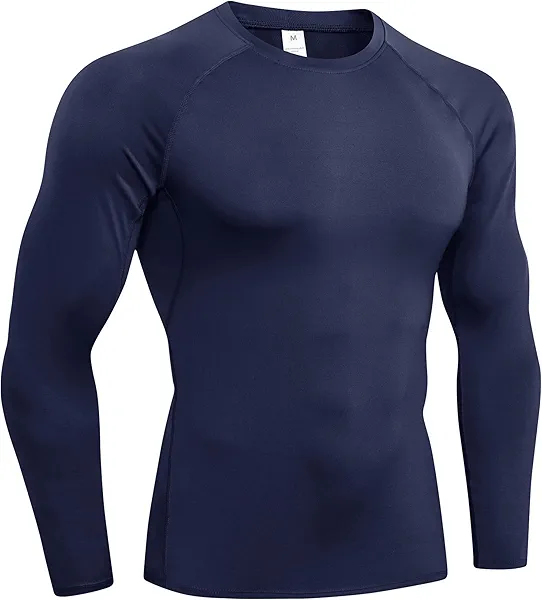 SPVISE Cool Dry Compression Shirt for Men Long Sleeve Workout Running T-Shirt Gym Tops Breathable Sports Baseball Undershirts