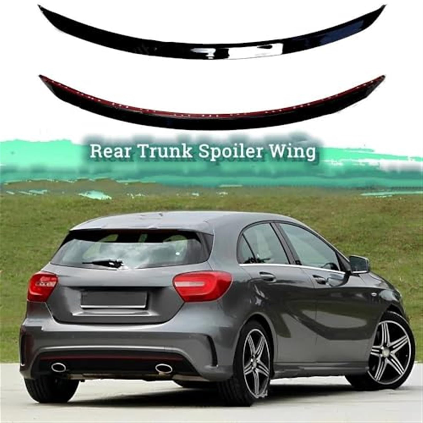 Ailerons de Coffre arrière de Voiture, for Mercedes-Benz, for Classe A W176 A160 A180, for A200 A250 A260 A45, for hayon 2013-2018 Aileron arrière Aile de Toit Aileron Arrière Universel