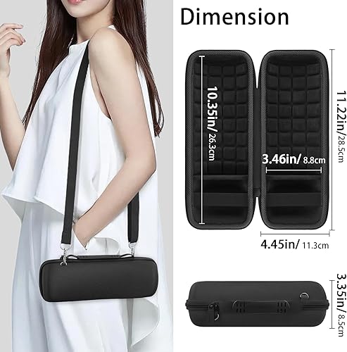 Miniatura 6 de co2CREA Funda de viaje rígida de repuesto para JBL Flip 6 FLIP 5 Altavoz Bluetooth portátil impermeable (funda negra + interior negro)