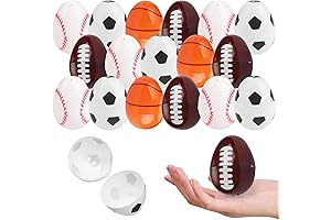 24PCS Plastic Easter Eggs for Easter Stuffers, Sports Balls Plastic Eggs Fillable...