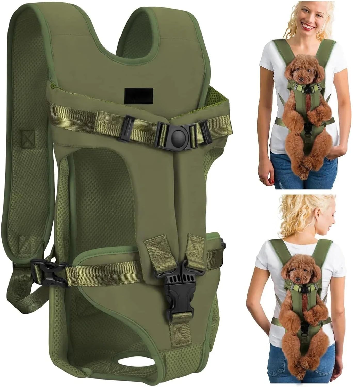 Pet Bag Pet Carrier Backpack for Dogs Cat Thickened Sponge Pet Front Dog Carrier Backpacks Portable Puppy Transportation Dog Bags Portable(Pink,S)