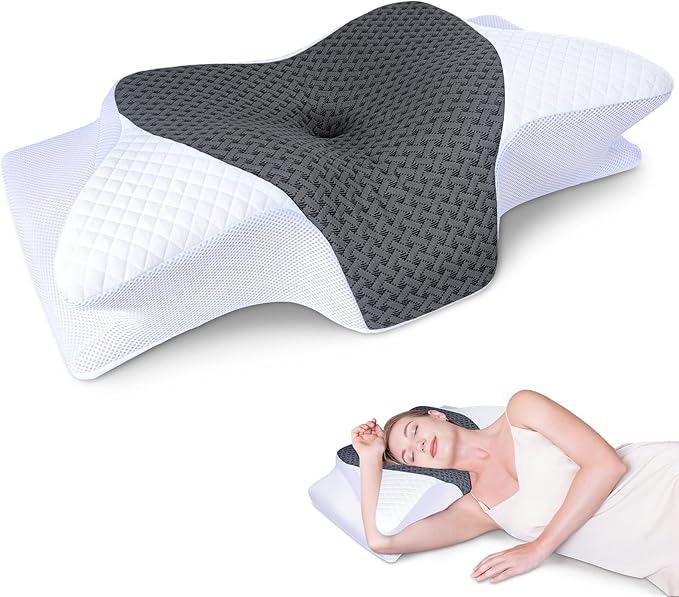SAHEYER Cervical Neck Pillow, Slow Rebound Memory Foam Side Sleeper