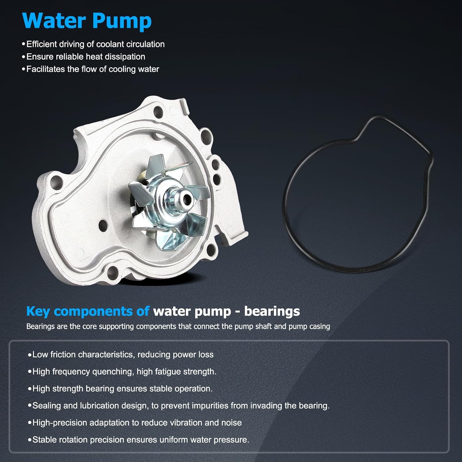 OTO-K Timing Belt Kit with Water Pump Compatible with Honda Accord 1994-2002,Odyssey 1998,Acura CL 1997-1999,Isuzu Oasis 1998-1999,2.2L 2.3L L4 SOHC,Replace #TCKWP244 TBK244 TBKWP244
