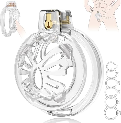 Vista 12 de Jaula de castidad para el pene masculino, dispositivos de castidad de silicona suave, juguetes para adultos, jaulas de casidad masculina invertida