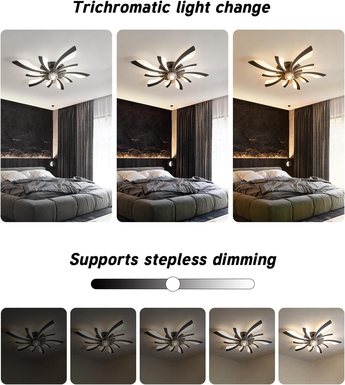 bedroom ceiling fans with lights,low profile ceiling fan light Remotecontrol,Three colors Dimming LED,Reversal ultrathin Quiet ceiling fans lamp,modern light fixtures living room kitchen office dining