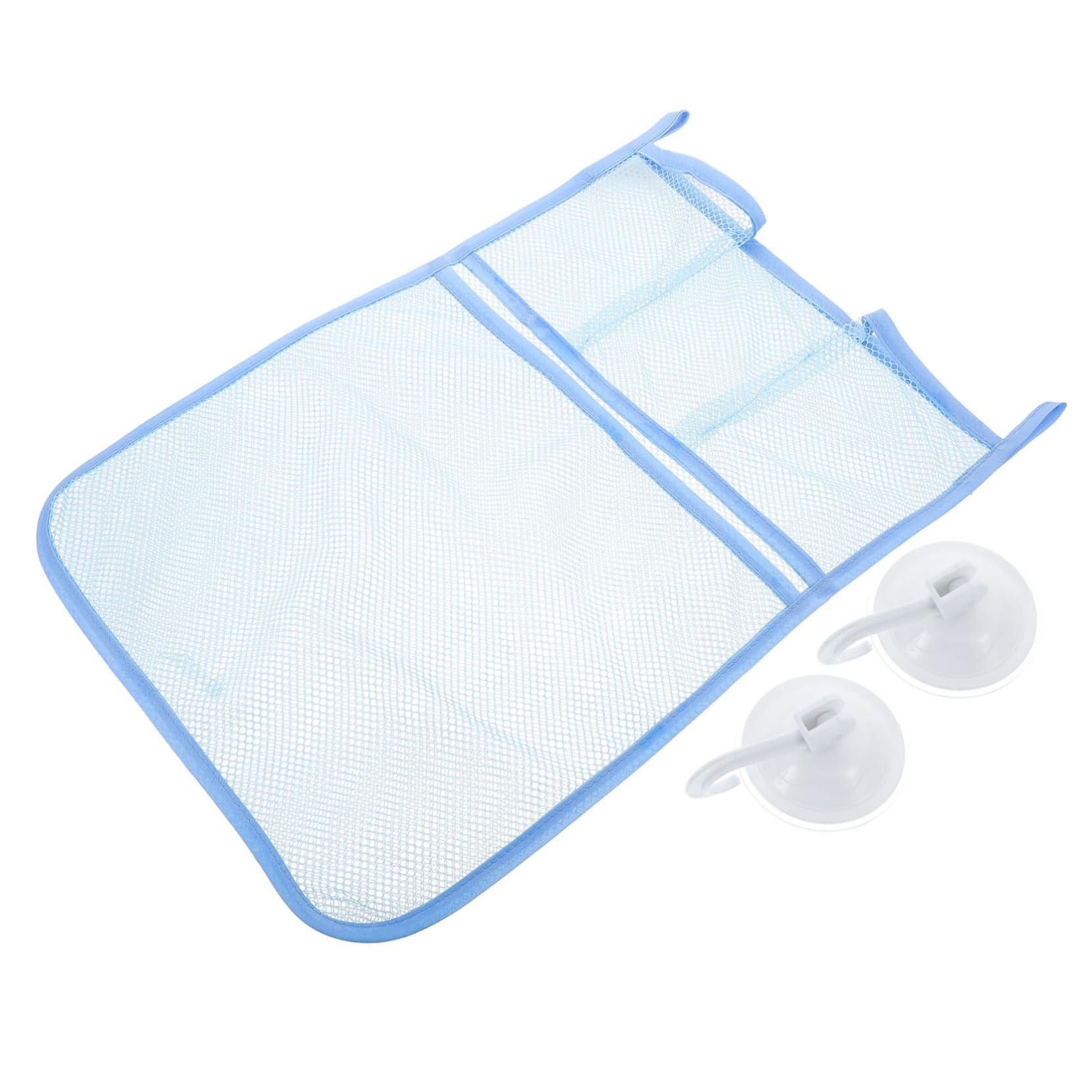 Alipis Bathroom Storage Hanging Bag Mesh Shower Organizer Kids Bath Toy Holder Wall Suction Space-Saving