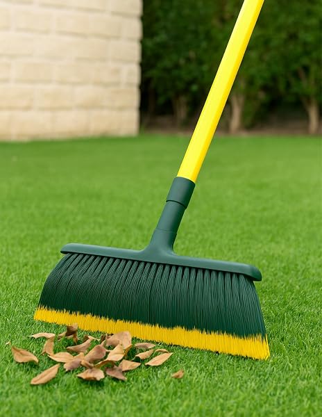 Cepillo para Césped Artificial con Mango Extensible – Escoba para Barrer Césped y Hojas – Herramienta de Limpieza de Jardín (Cepillo + Mango) - 2