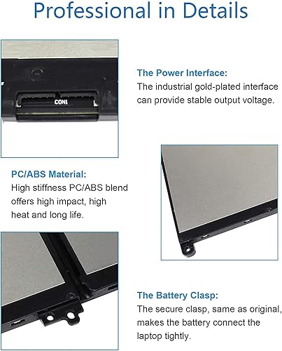 Miniatura 10 de J1KND - Batería para portátil compatible con Dell Inspiron N7110 N5010 N5110 3420 3520 N4050 9T48V N5030 N5050 N5040 4T7JN N4010 M5040 13r 14r 15r