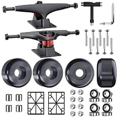 Jizmo Skateboard Trucks Fits 7 75-8 Deck Skateboard Wheels 52mm Skateboard Bearings ABEC-9 Skateboard Pads Skateboard Hardware Tool