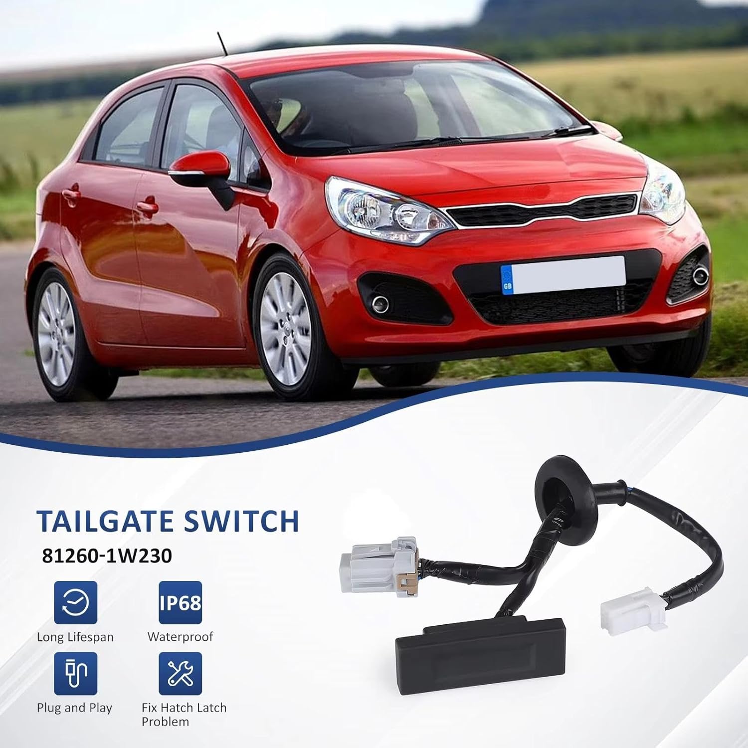 Rear Trunk Door Switch for Rio Hatchback 2012-2017 Tailgate Release Switch Rear Trunk Handle Button 81260-1W230 81260 1W230