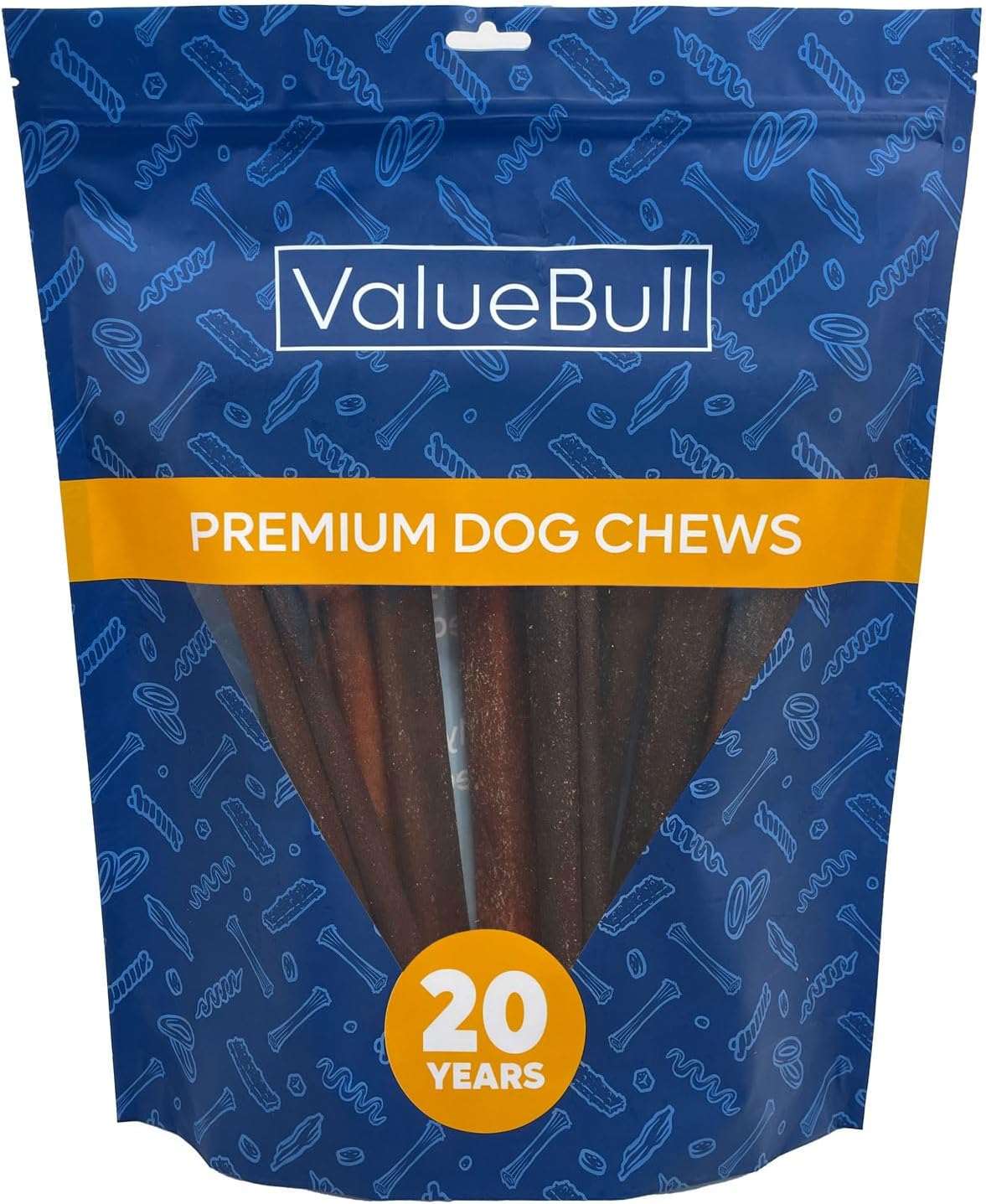 ValueBull Collagen Sticks for Dogs, 12 Inch Jumbo Chews, Natural Long-Lasting Dog Treats, 10 Count - Supports Joints, Skin & Coat with Chondroitin & Glucosamine