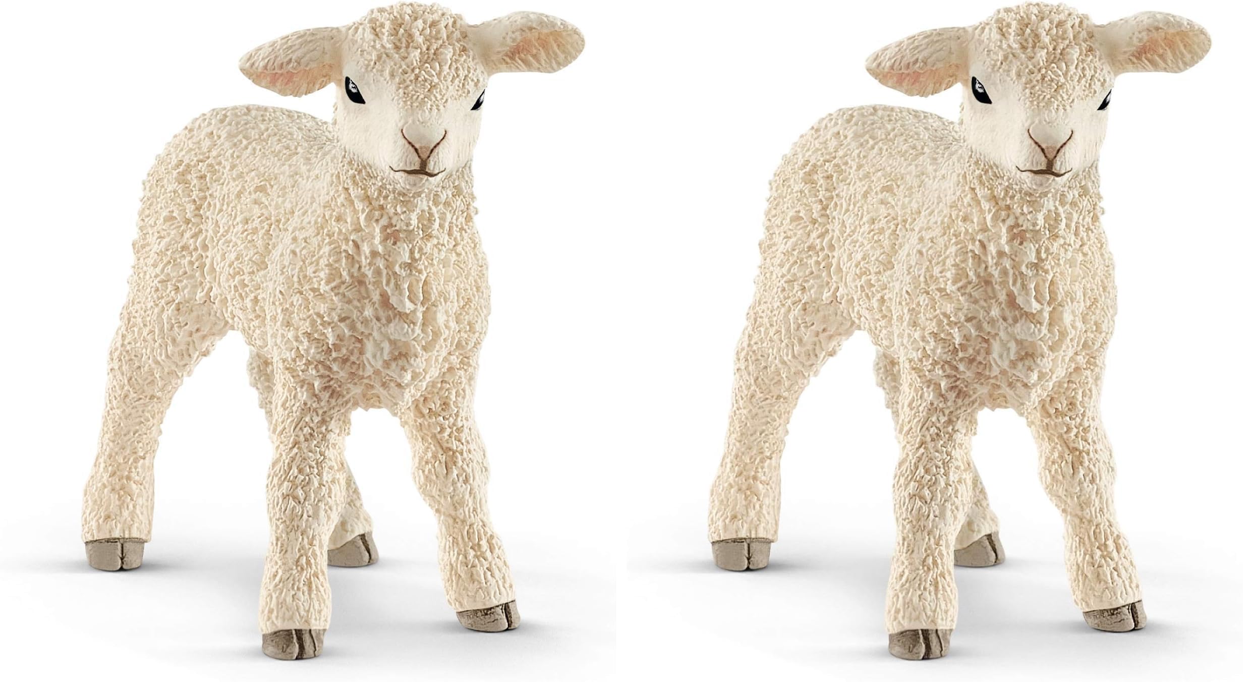 SCHLEICH Farm World | Lamm 13883 Bauernhof Spielfigur | detailgetreue Tierfigur & Sammelfigur | Geschenk für Jungen und Mädchen | Bauernhof Spielzeug ab 3 Jahren | 5 x 2 x 5 cm (Packung mit 2)