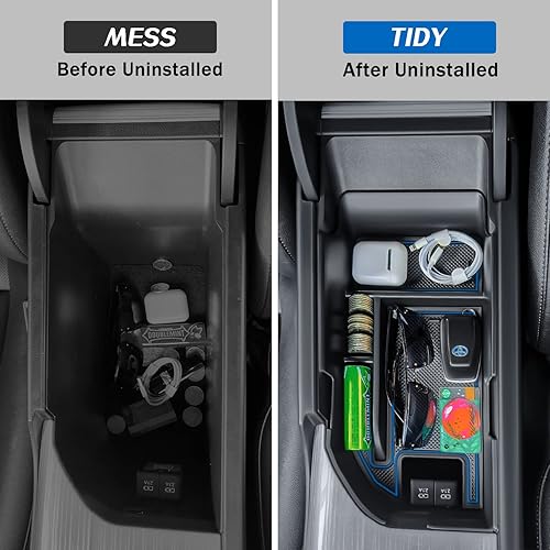 Miniatura 4 de Htufrey Bandeja organizadora de consola central compatible con Camry XLE o XSE 2018-2021 2022 2023 y Camry LE SE 2020-2023, accesorios de caja de