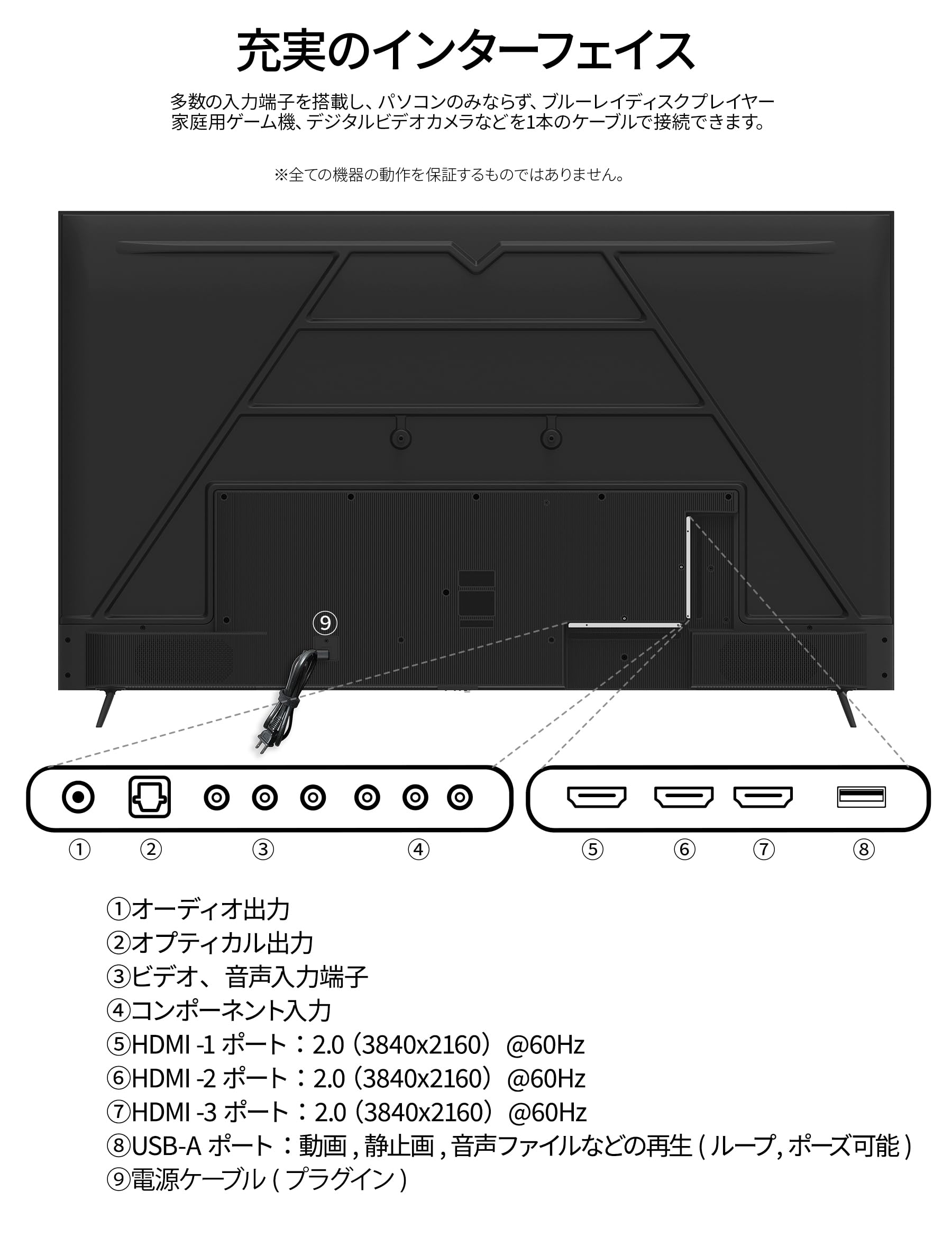 Amazon.co.jp: JAPANNEXT 75インチ VAパネル搭載 4K(3840x2160)解像度
