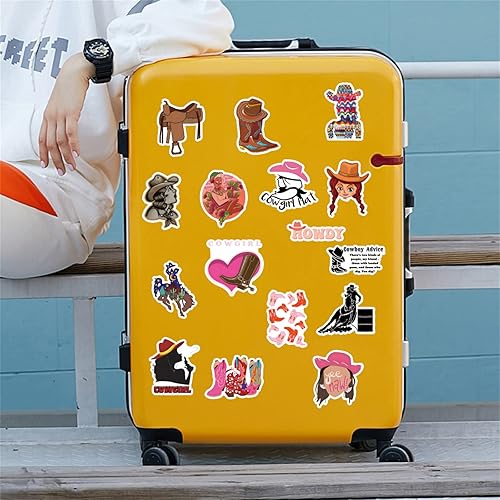 Miniatura 6 de Calcomanías de preparación a granel 50 unidades calcomanías de vaquera para niños y niñas calcomanías occidentales para botellas de agua laptop