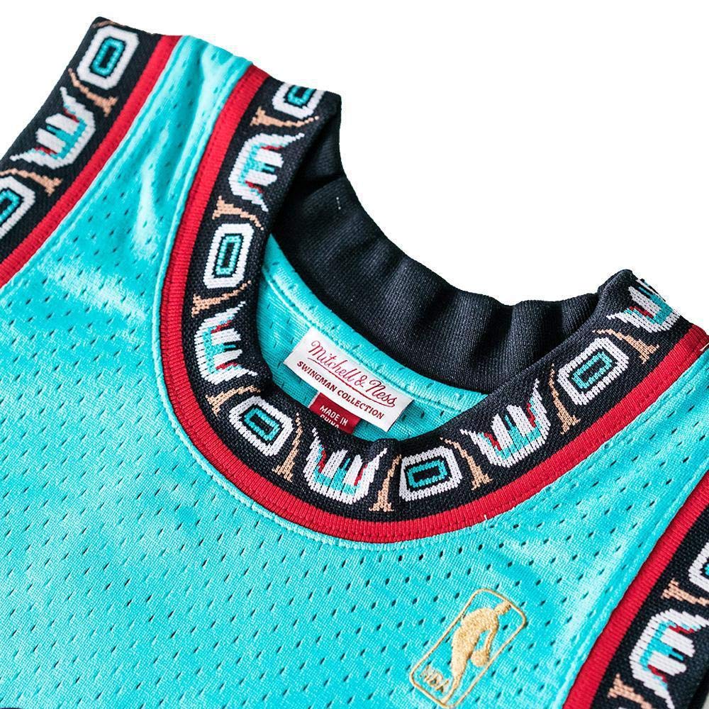 Mitchell & Ness Abdur Rahim 3 Replica Swingman Vancouver Grizzlies NBA Jersey Teal HWC Basketball Trikot