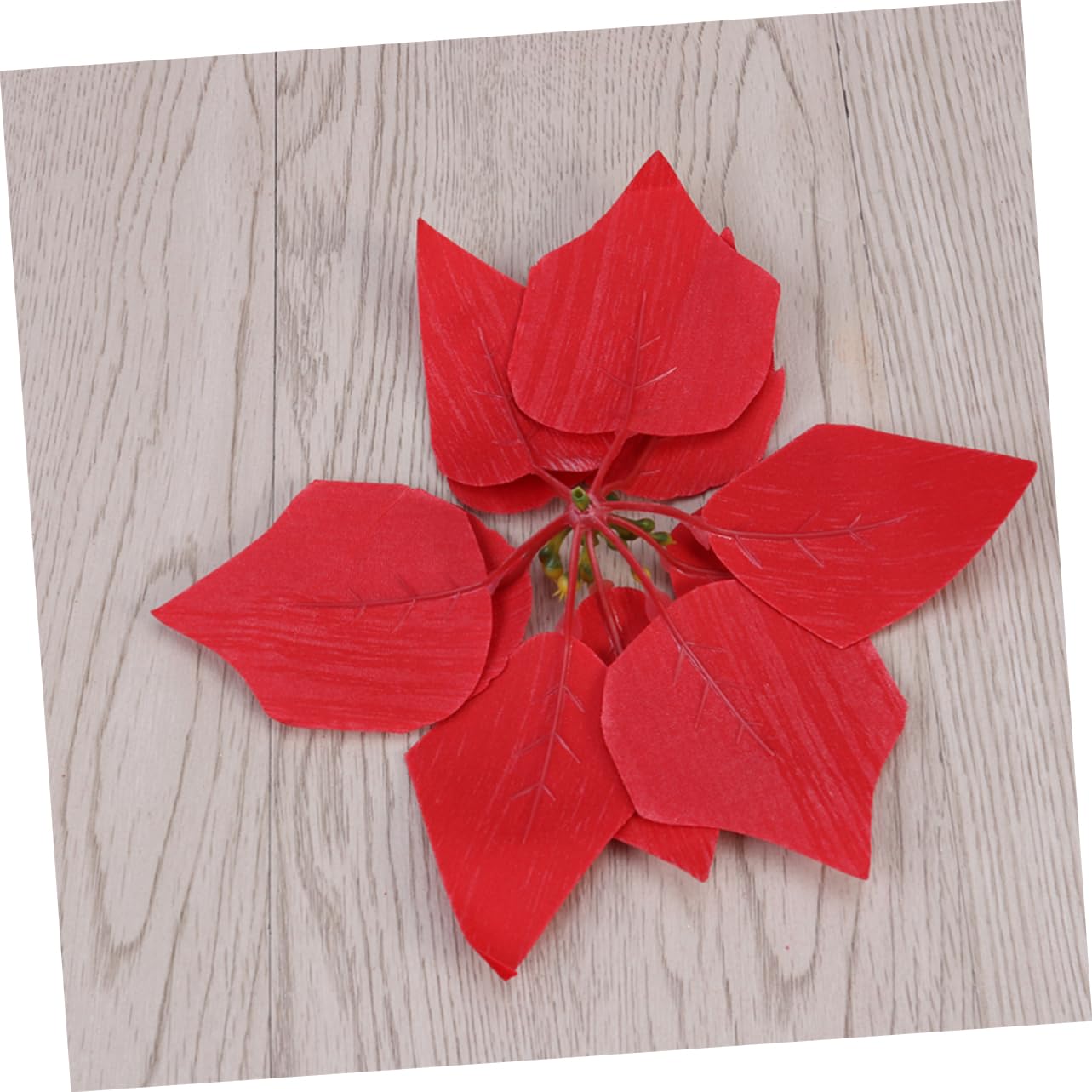 Künstliche Weihnachtssternblütenköpfe 50 Stück Seide Rot | Lebensecht, Dekorativ und Frisch Wirkend, für Girlanden und Tischarrangements