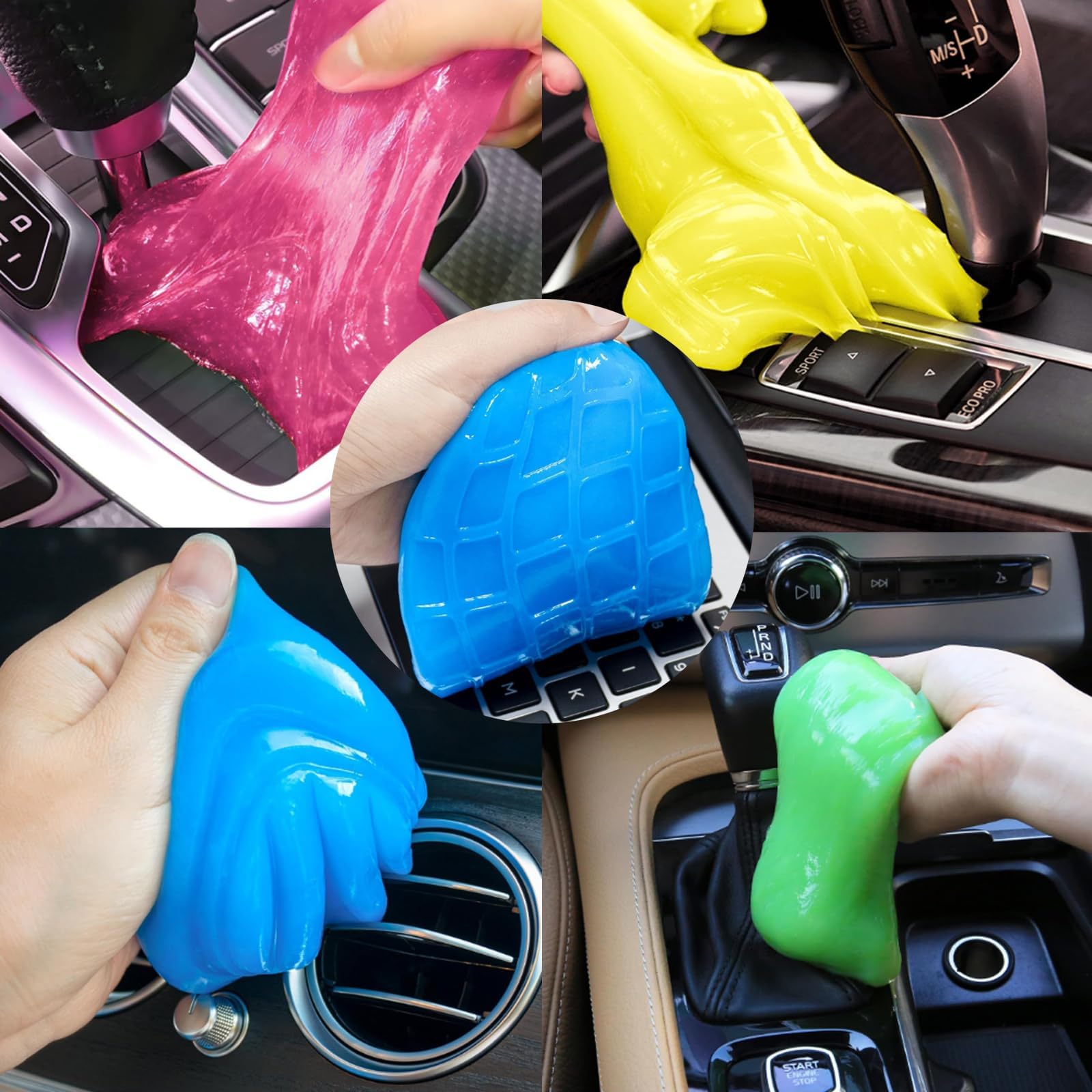 LXPVSA Car Cleaning Gel Gel Cleaner for Car Vent, 5Pack