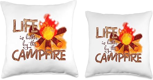 Miniatura 3 de Life Is Better By The Campfire Go Outdoor Camper Life is Better by The Campfire Go Outdoor Camping Lover - Almohada de 18 x 18 pulgadas, multicolor