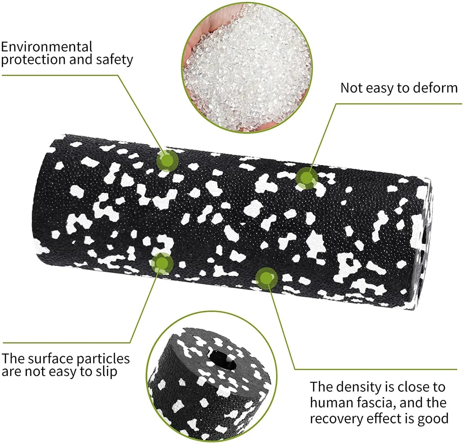 foam roller Rodillo de espuma alta densidad for Fitness, columna Yoga, fisioterapia, alivia el dolor y ejercita los rodillos masaje muscular para Espalda Piernas y Yoga(Red)