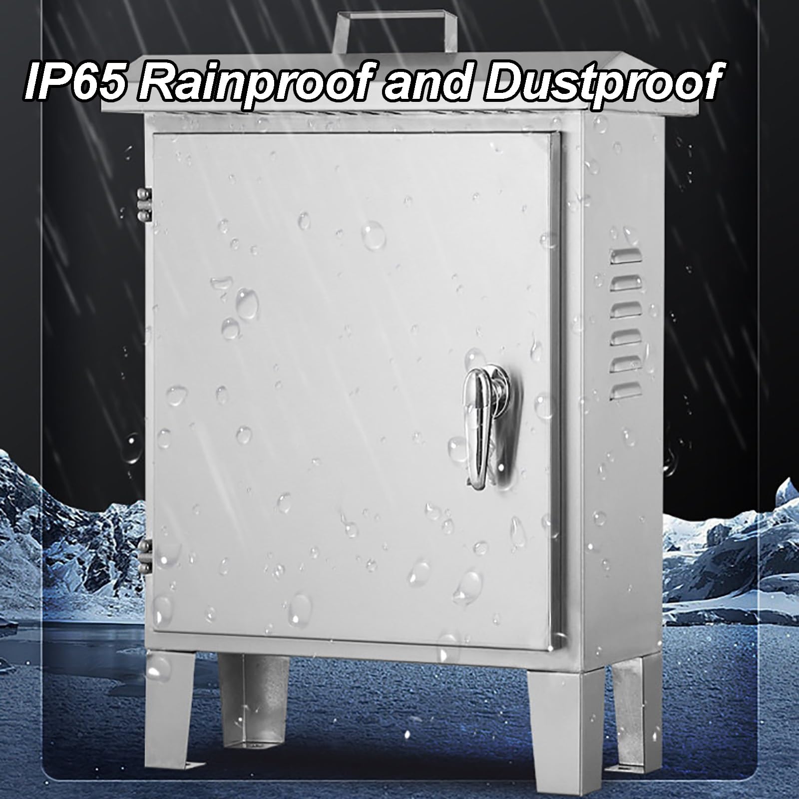 Armario Electrico de Acero Inoxidable 304 con Patas, Caja Estanca Exterior Electrica, Cuadro Electrico Superficie Montaje en Suelo, IP65(50x40x20cm/20x16x8in)