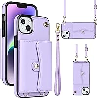 Vista 17 de Funda para iPhone 13 de 6.1 pulgadas, bolso cruzado, correa de hombro, funda protectora de moda para iPhone 13 (azul)