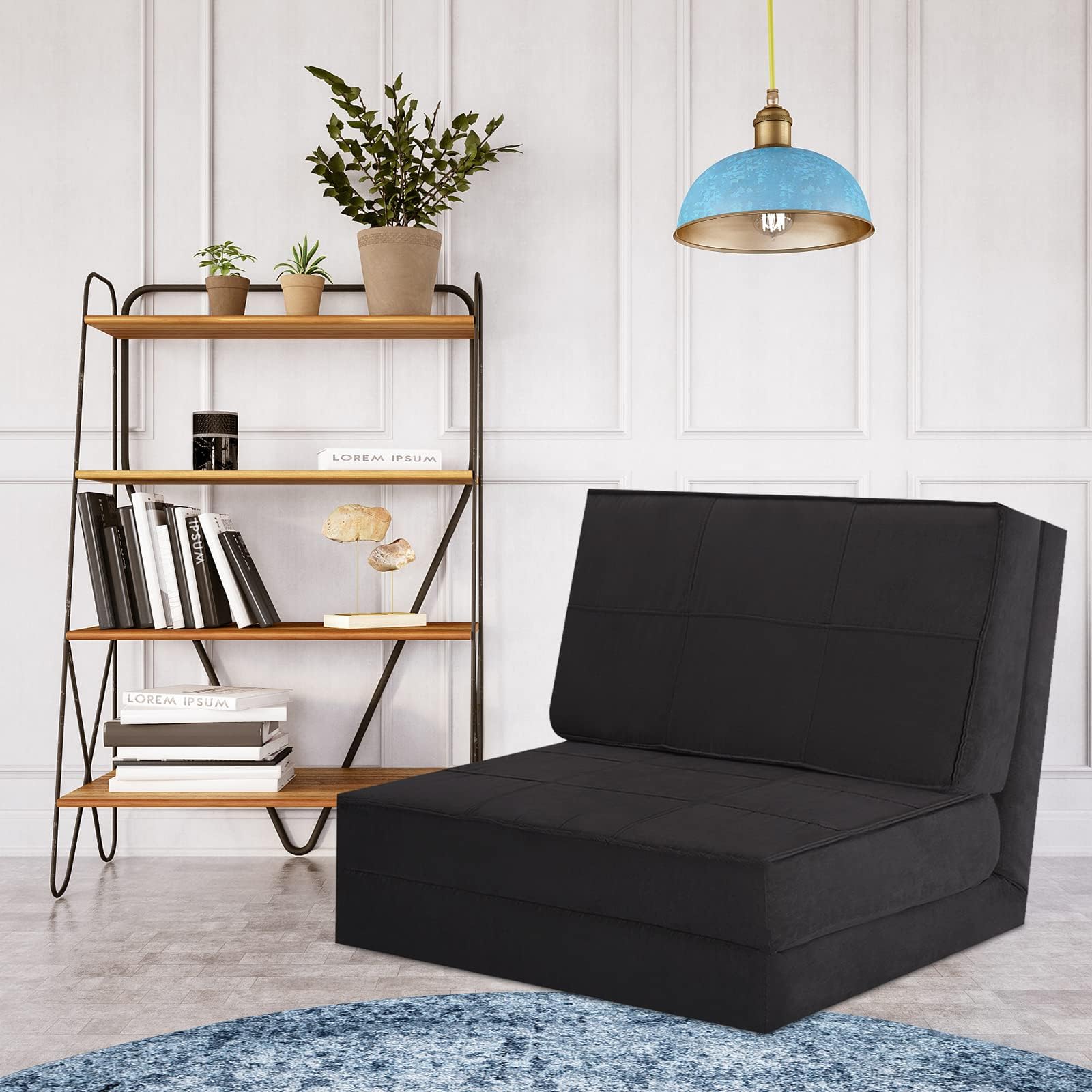 Prolenta Premium - Vloerstoel inklapbaar microvezel bruin