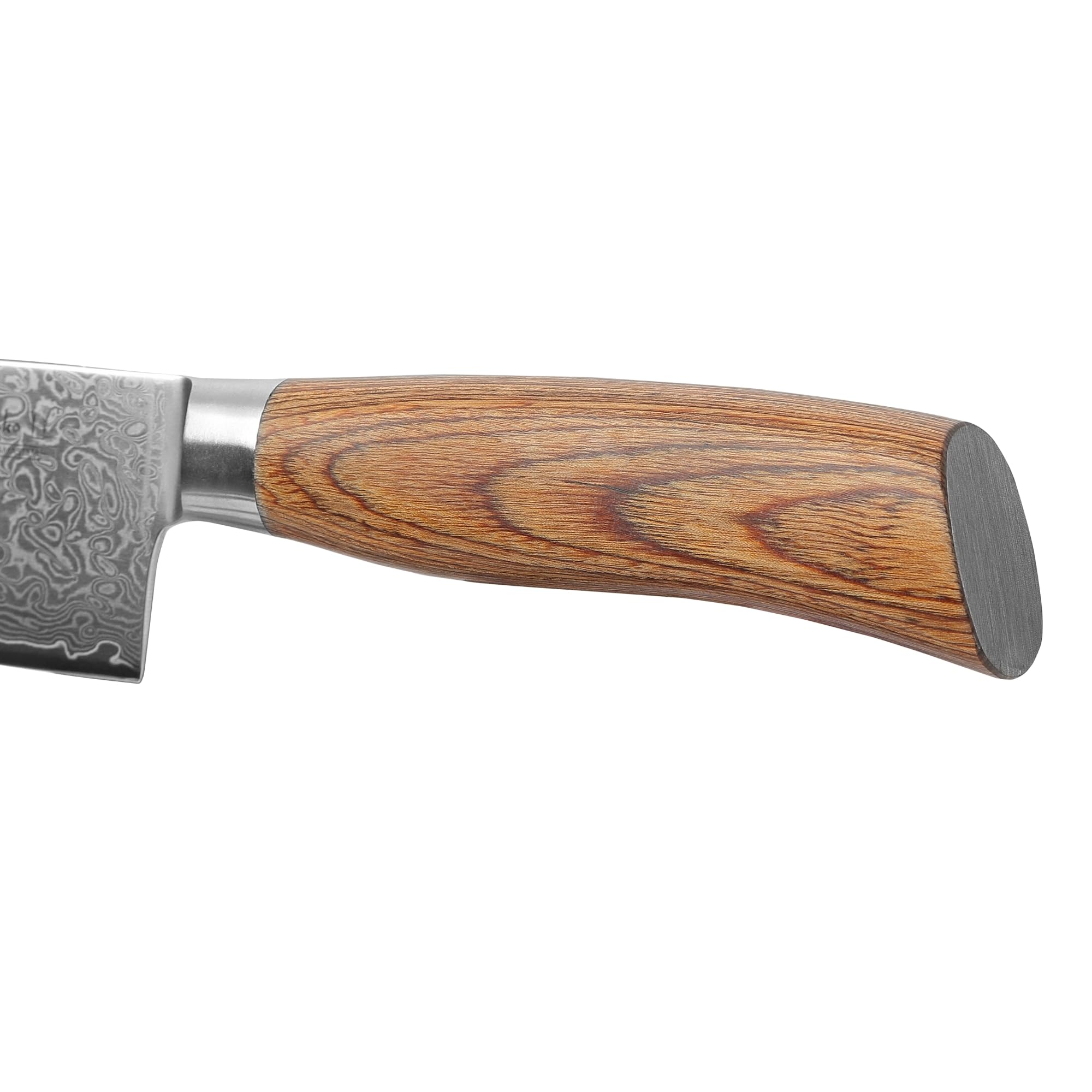 Wakoli EDIB Pro Santokumesser, 16 cm Klinge aus Damaststahl mit VG10 Kern | 67 Lagen, 60 ± 2 HRC, 30 cm Gesamtlänge, Pakkaholzgriff und Geschenkbox; beidseitiger V-Schliff für Fleisch, Fisch und Gemüse