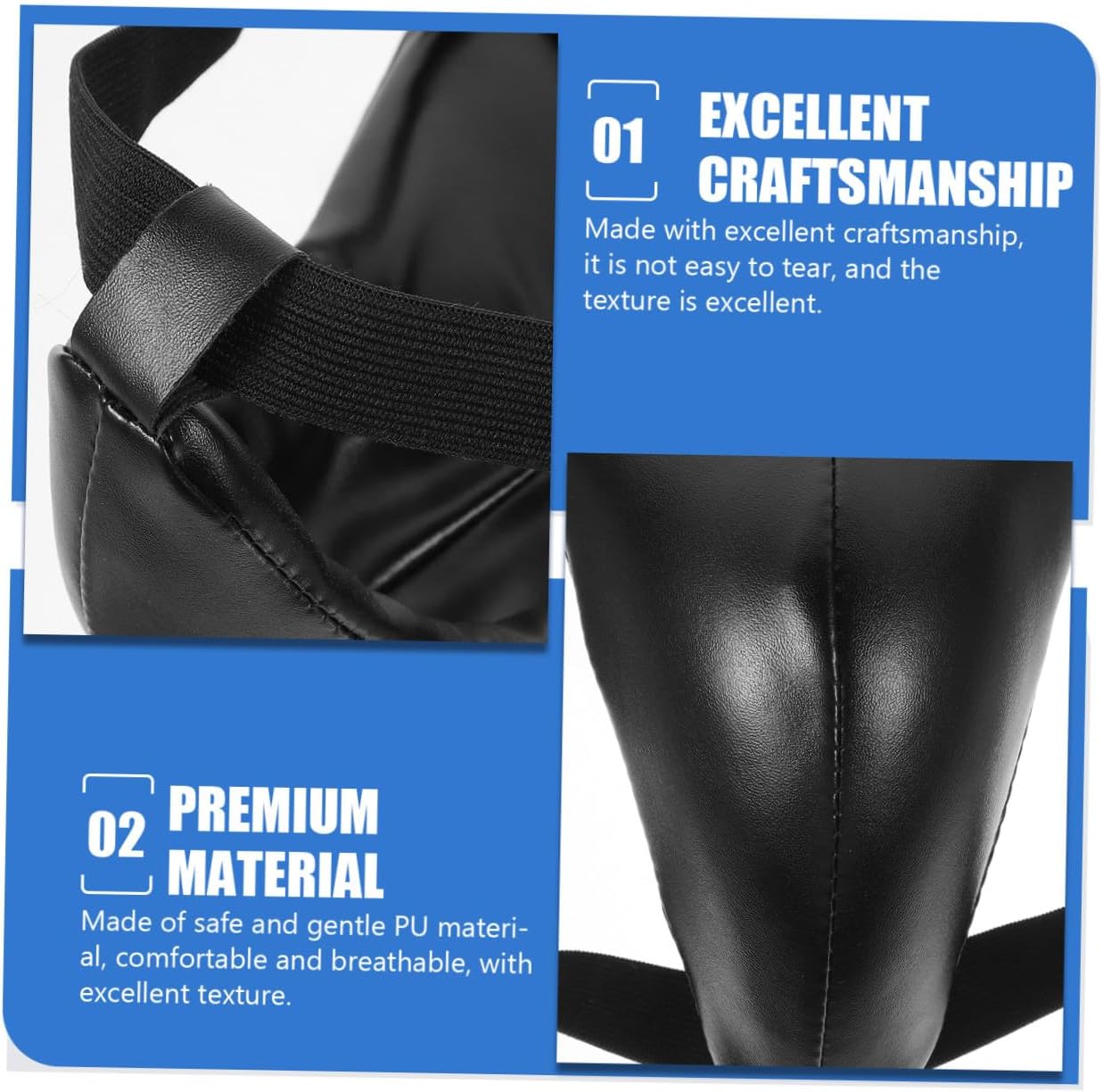 Professional Training Crotch Guard Groin Protector Black L Size Breathable Wear-Resistant Male Martial Arts MMA Taekwondo Groin Guard for Adults