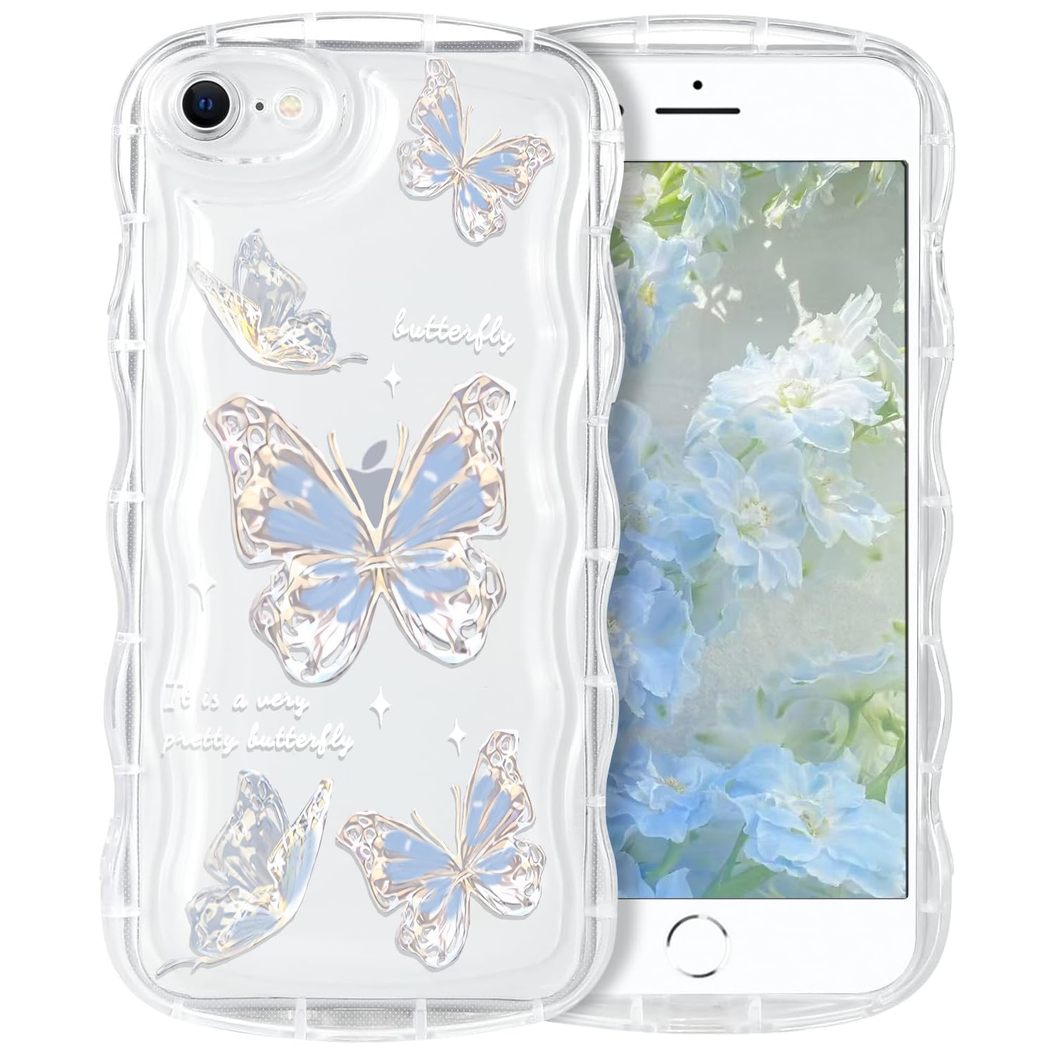 Amazon.co.jp: MuZiF iPhone SE3/SE2/8/7 用 ケース クリア 可愛い