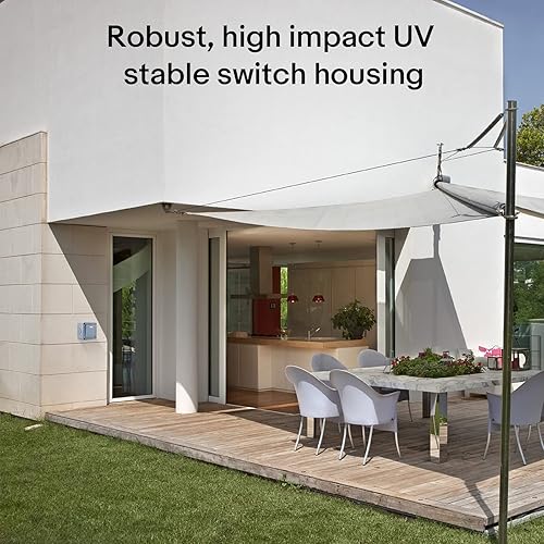 Miniatura 3 de NineLeaf 1 interruptor impermeable IP66, SPDT (un solo polo de doble lanzamiento), interruptor de luz individual de 1 banda de 2 vías para jardín al