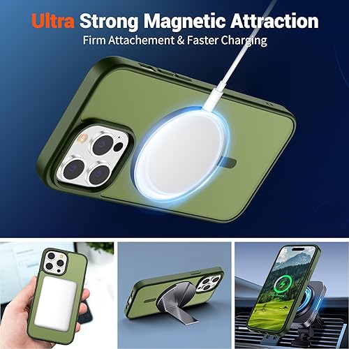 Miniatura 300 de SUPFINE Funda magnética para iPhone 11 (compatible con MagSafe) (protección contra caídas de grado militar), translúcida mate a prueba de golpes