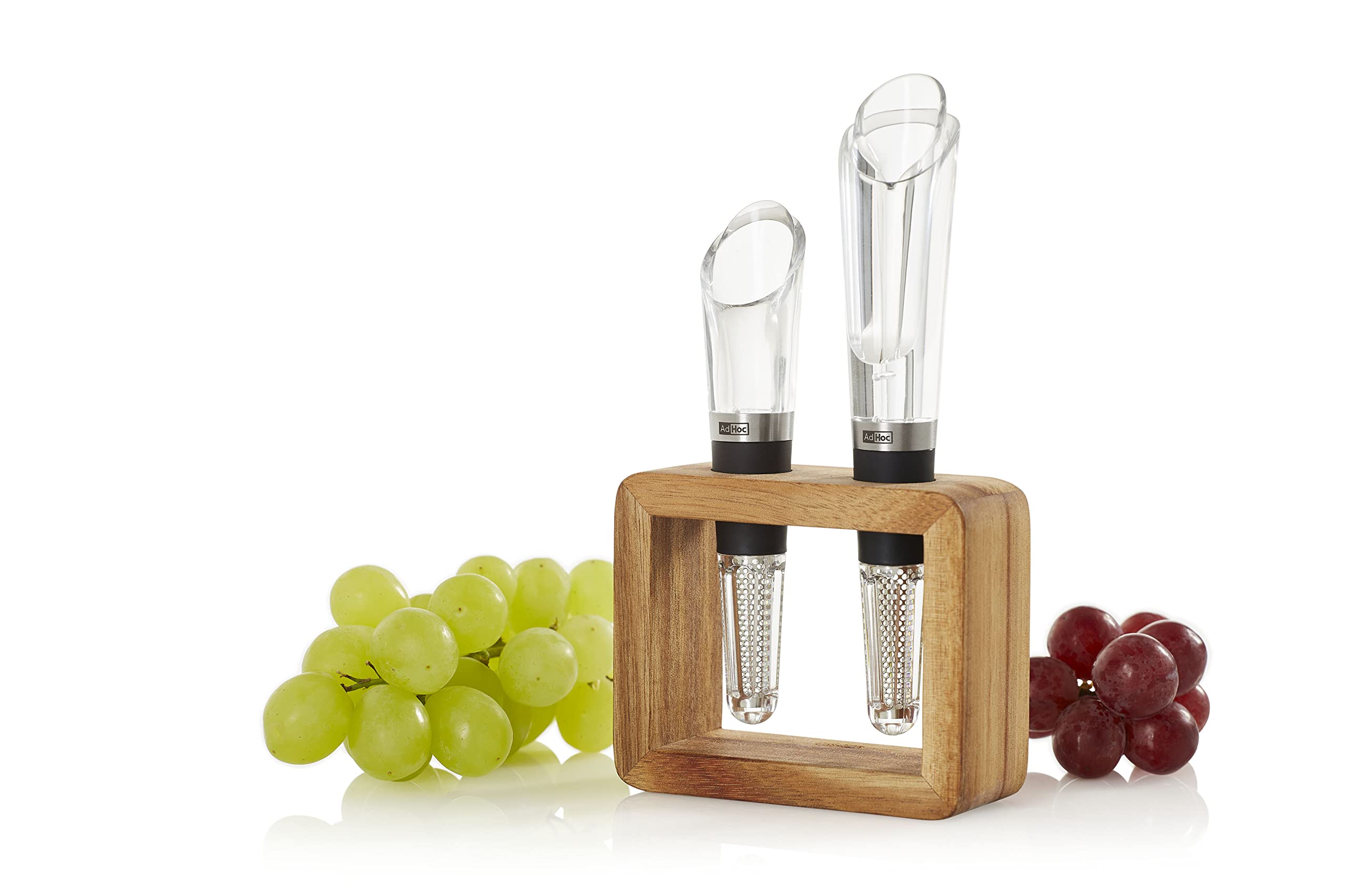 AdHoc VA12 Wein-Genießer-Set 2-tlg. bestehend aus 1x Weinbelüfter und Ausgießer und 1x Weinausgießer und Partikelfilter Vine
