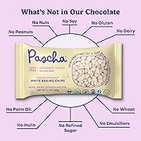 Vista 3 de Pascha, Chispas de chocolate de arroz blanco orgánico para hornear, 7.1 onzas