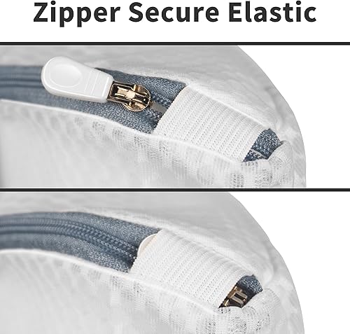 Miniatura 5 de 2 bolsas de malla para colgar en lavadora, bolsa de lavado de 15 x 12 pulgadas para ropa delicada lencería con ganchos en S