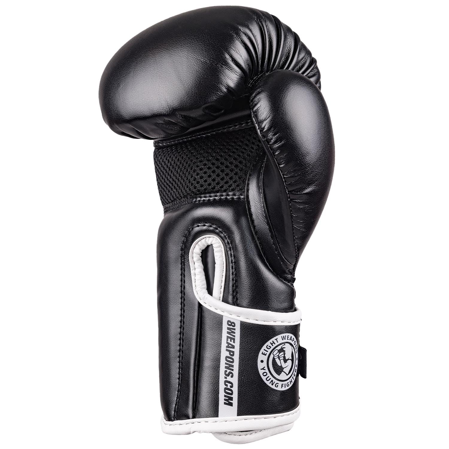 8 WEAPONS Boxhandschuhe Kinder, Unlimited 2.0, Schwarz-weiß, Kinder Boxhandschuhe, Kunstleder, Perfekte Dämpfung für optimalen Schutz, Handschuhe für Muay Thai, K1, Boxen, MMA & Kickboxen