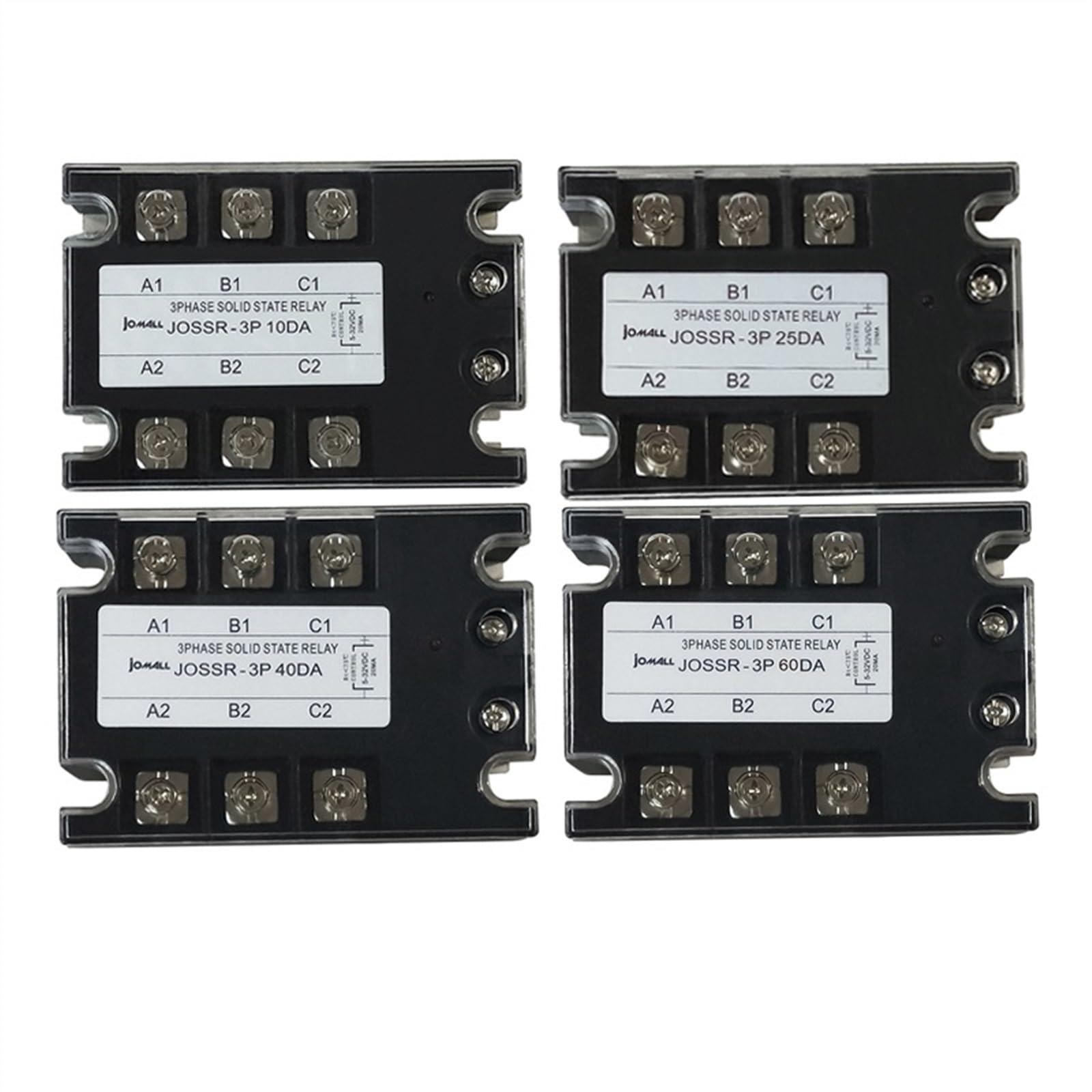 SSR 10DA/25DA/40DA/60DA DC Control AC relé de estado sólido trifásico 480VAC 3-32VDC (Size : SSR-3-25DA)