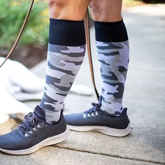 Rejuva Camo 15-20 mmHg Knee High Compression Socks for Women & Men