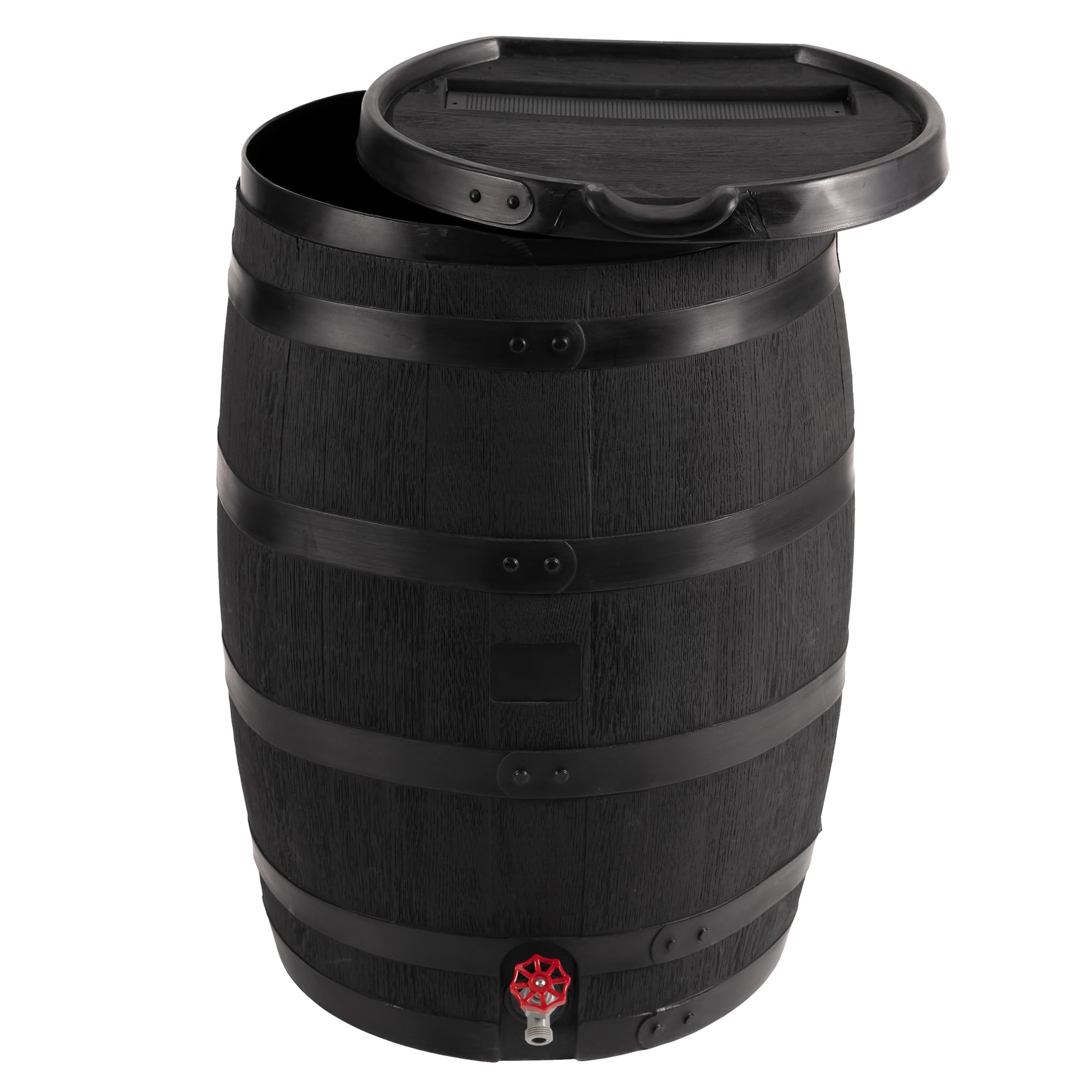 RTS Home Accents Premium 55 Gallon Rain Barrel Black