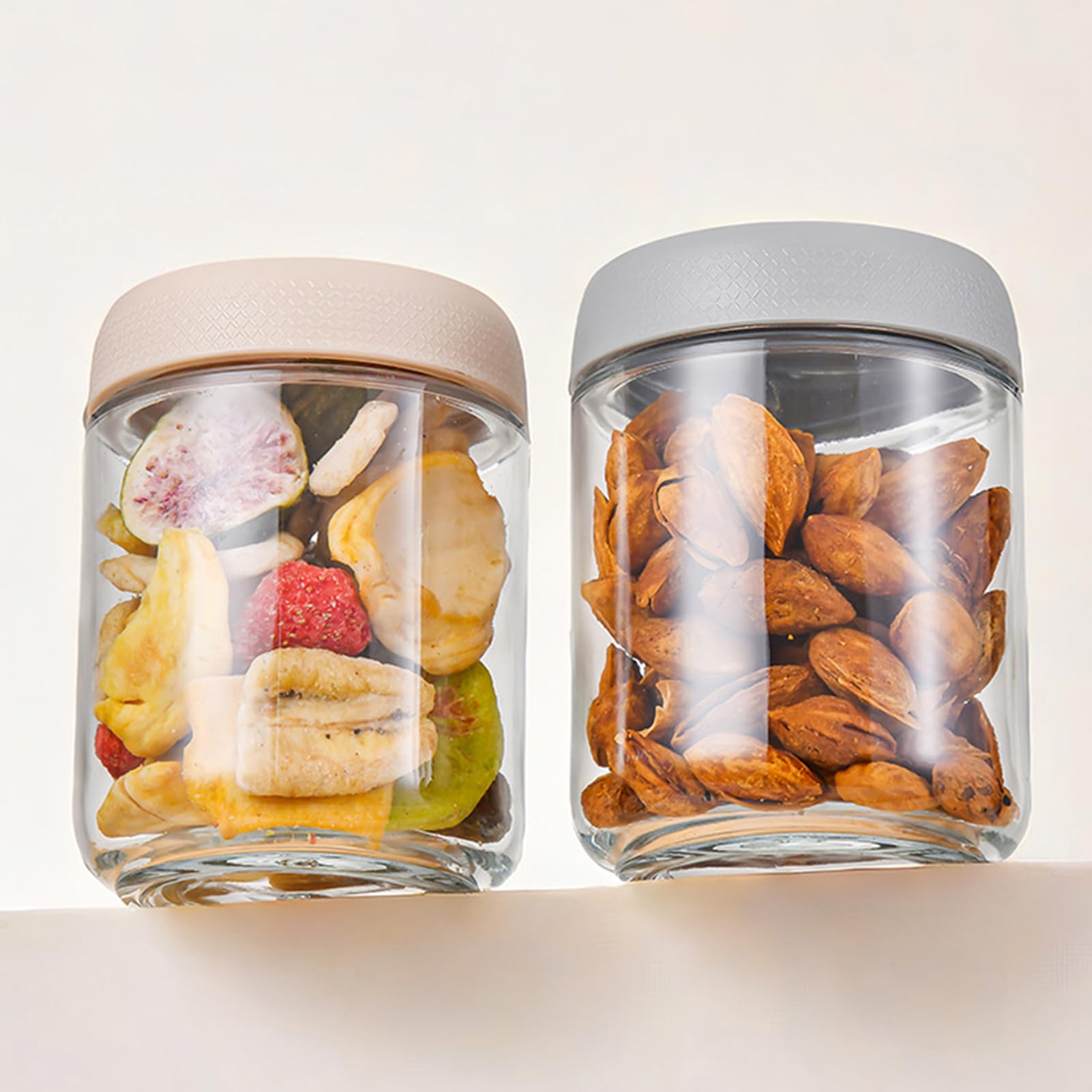Pots à Yaourt en Verre avec Couvercles Lot de 4 Bocaux en Verre Grands