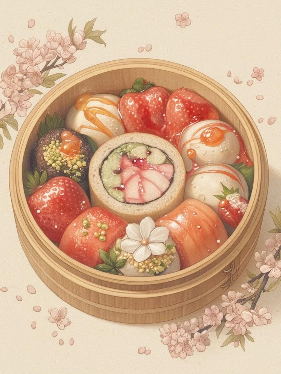 Rqwybcaxn Bead Embroidery Kits Delicious Food 40x50cm
