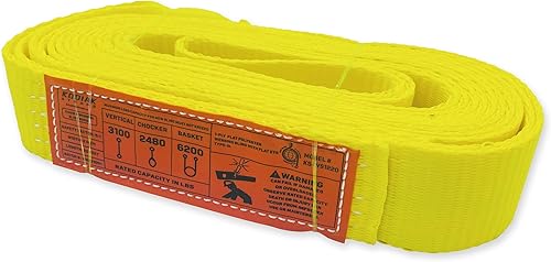 Miniatura 11 de Correa de 1 capa de correas de elevación de 1 x 4 pies, 1 paquete de correa de red resistente, aparejo móvil de remolque KODIAK STRAPS 1