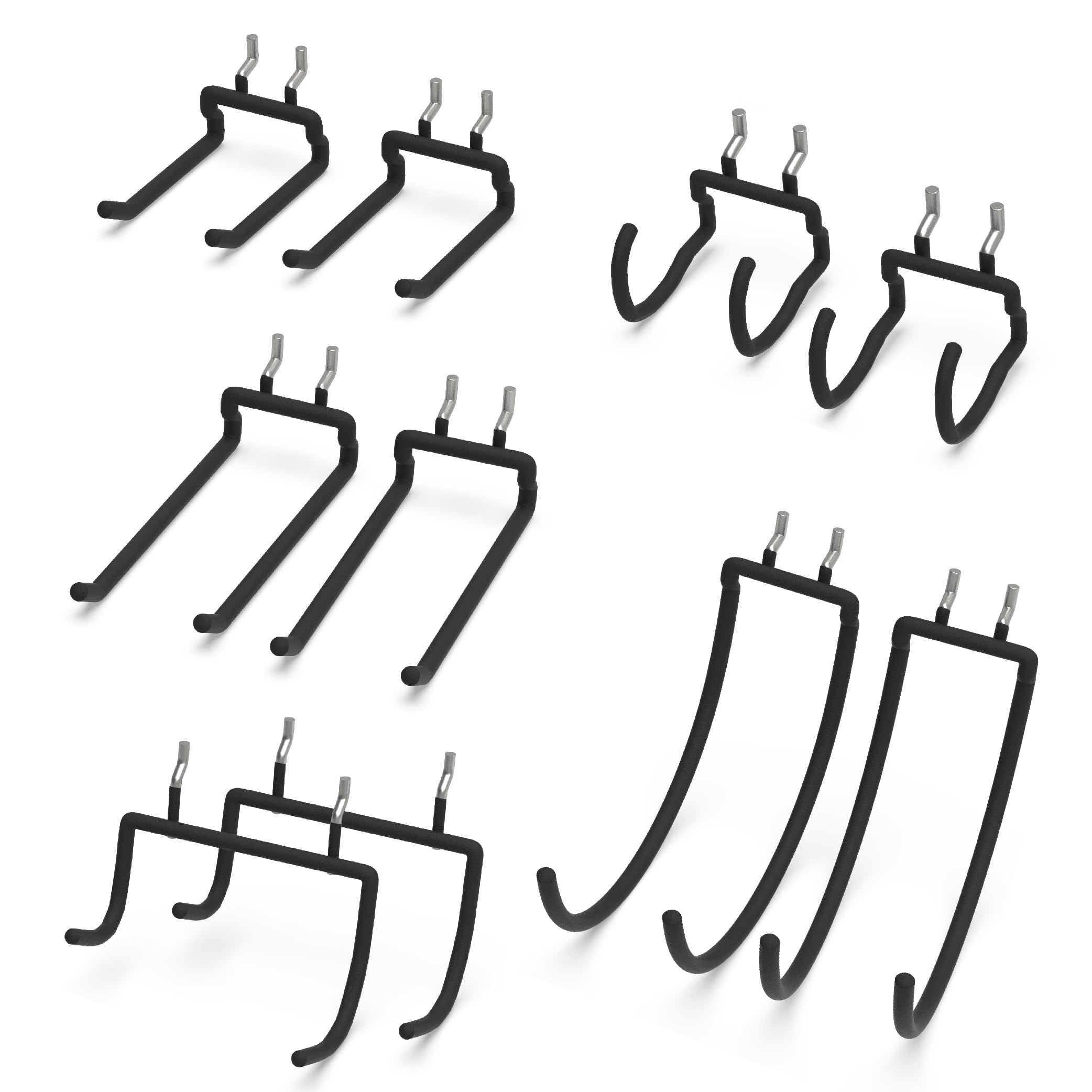 10-Pack Heavy Duty Pegboard Drill Holder &amp; Utility Hooks